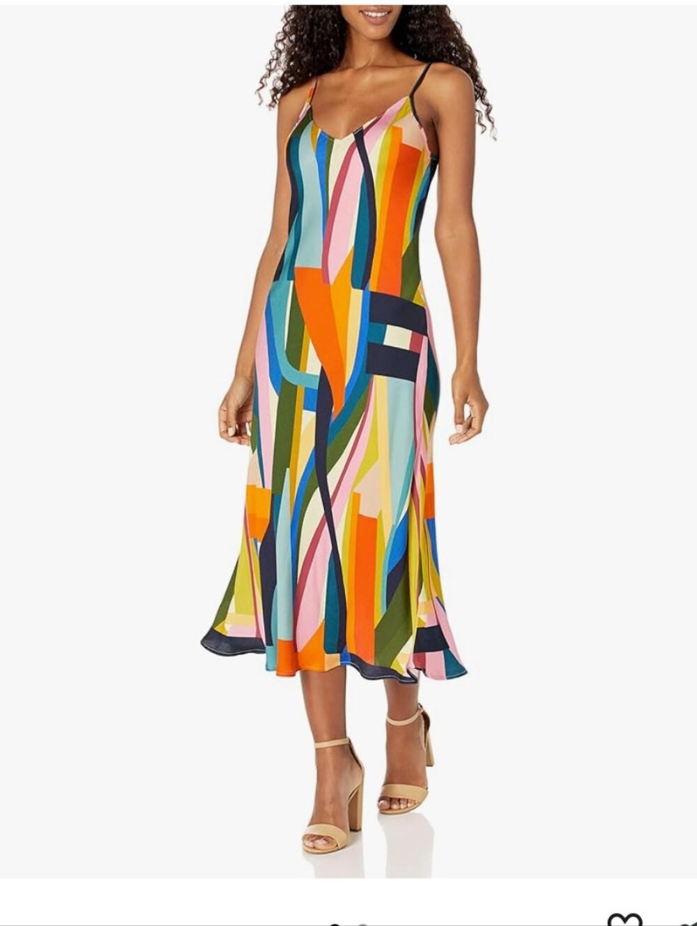Velvet by Graham & Spencer Picasso Print Long Sleeve Midi Dress